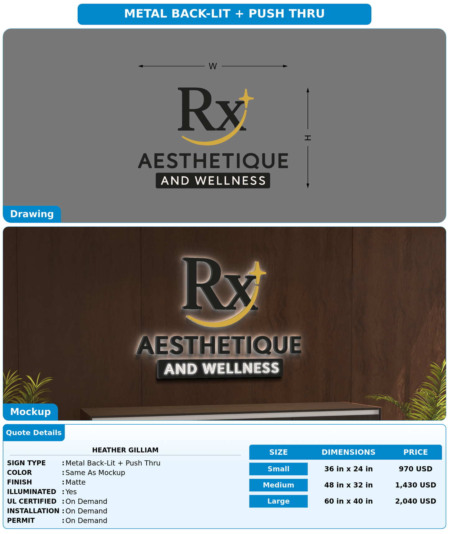 CUSTOM MOCKUP SIGN FOR Heather Gilliam