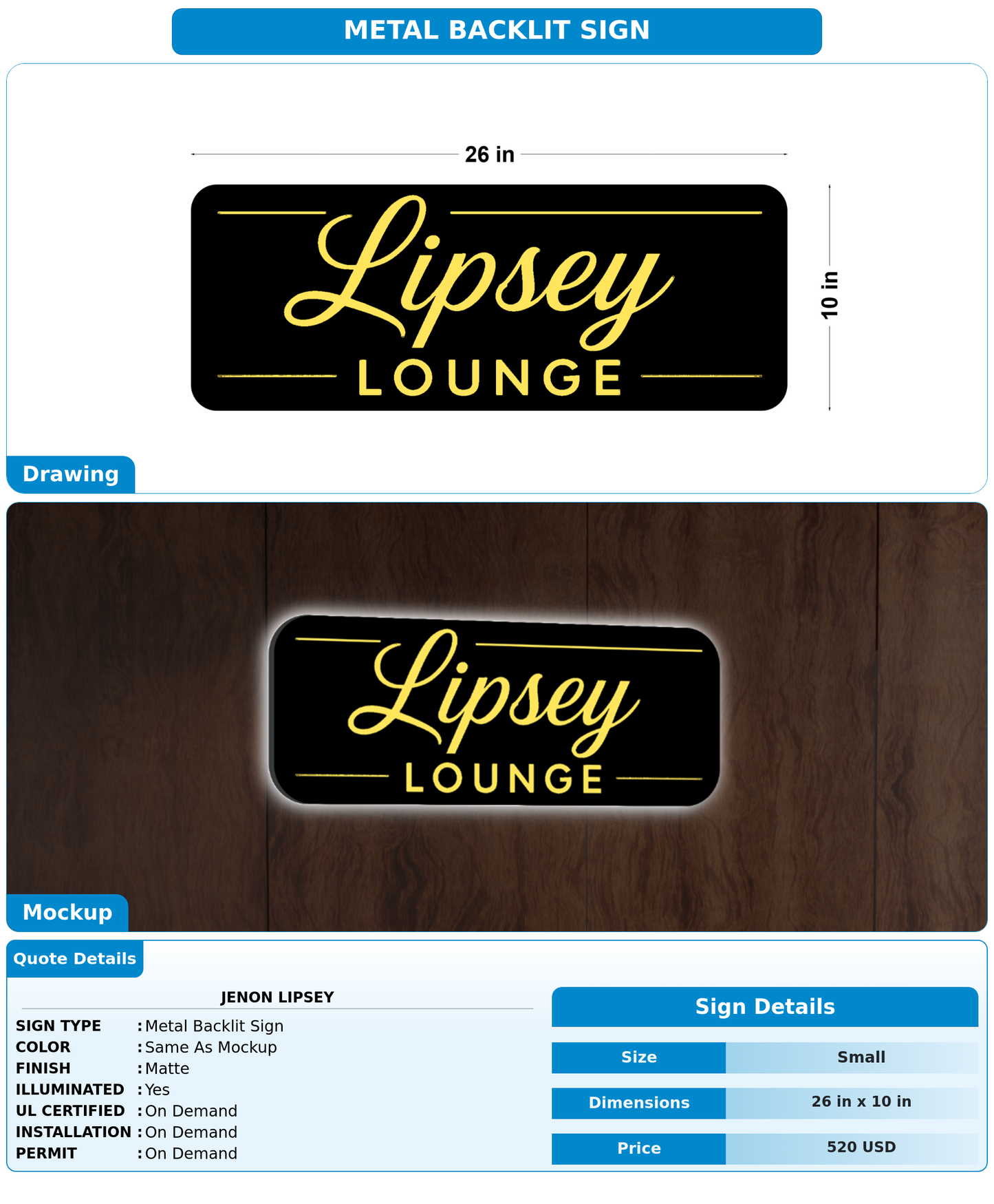 CUSTOM MOCKUP SIGN FOR Jenon Lipsey