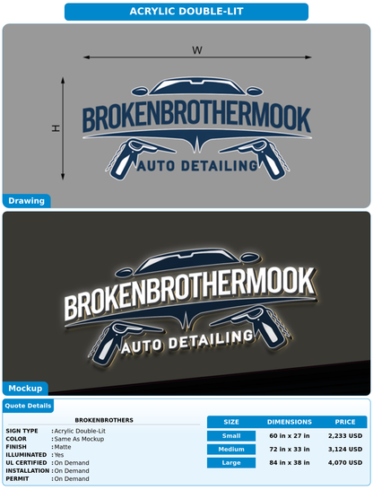 CUSTOM MOCKUP SIGN FOR Brokenbrothers