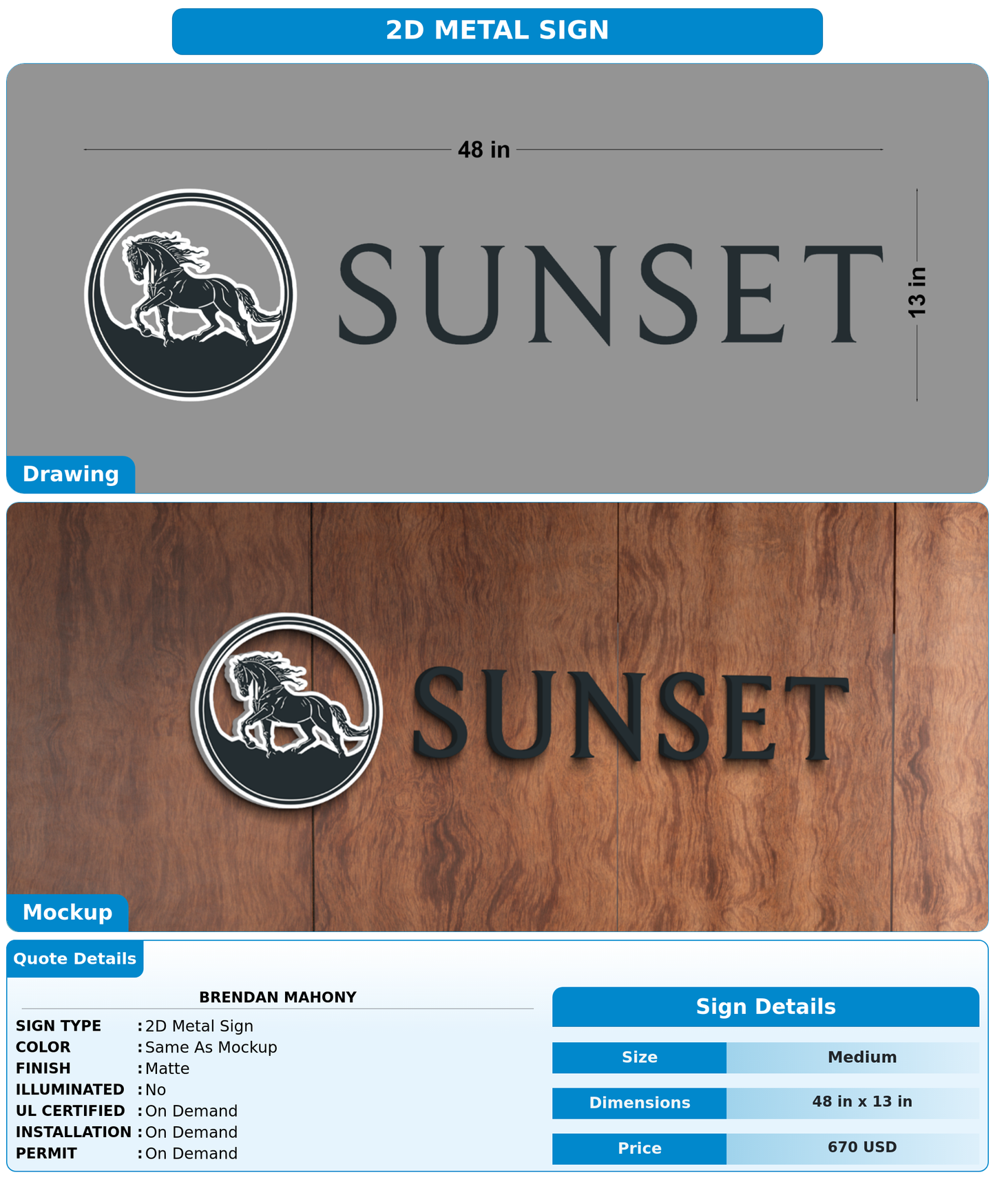 CUSTOM MOCKUP SIGN FOR Brendan Mahony