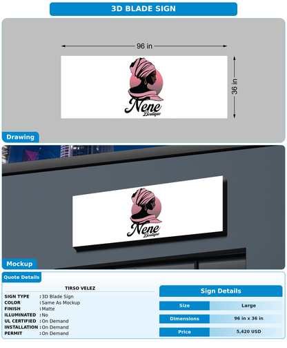 CUSTOM MOCKUP SIGN FOR Tirso Velez