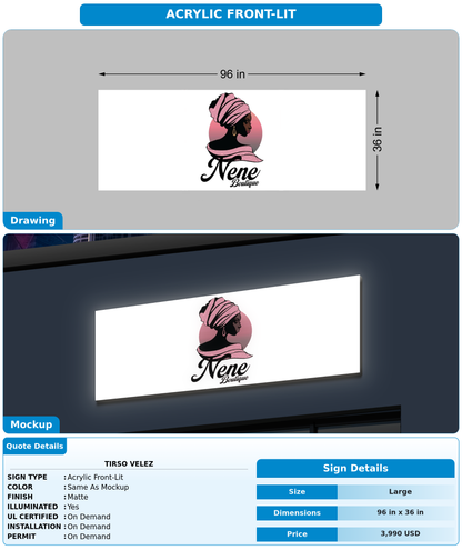 CUSTOM MOCKUP SIGN FOR Tirso Velez