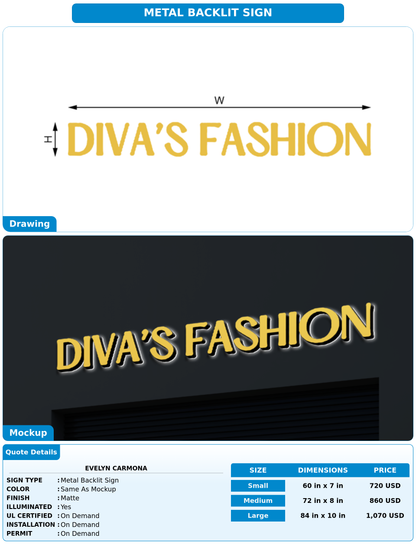 CUSTOM MOCKUP SIGN FOR Evelyn Carmona