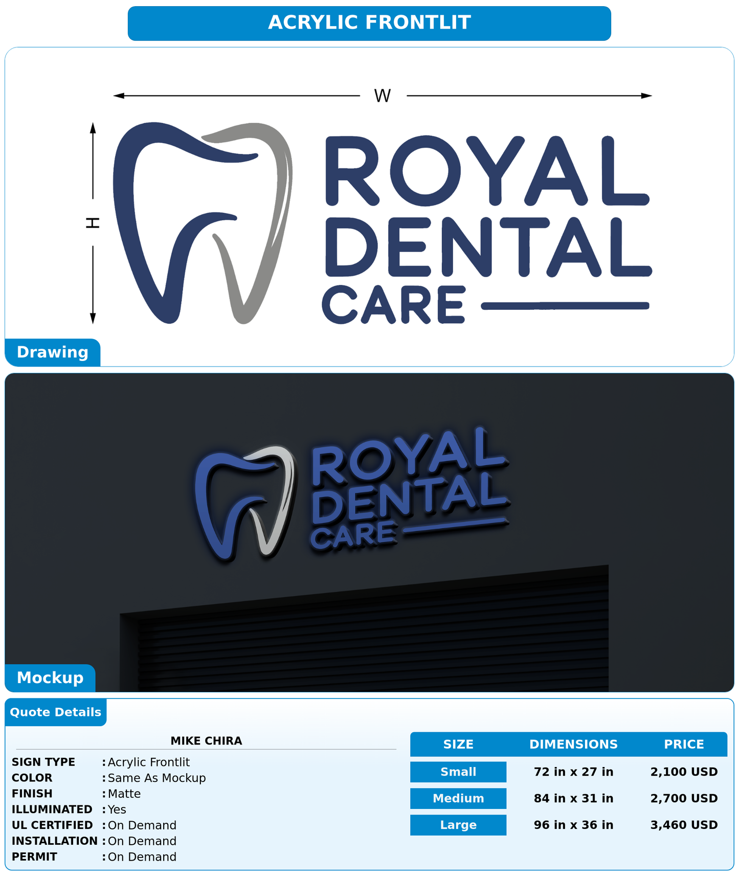 CUSTOM MOCKUP SIGN FOR Mike Chira