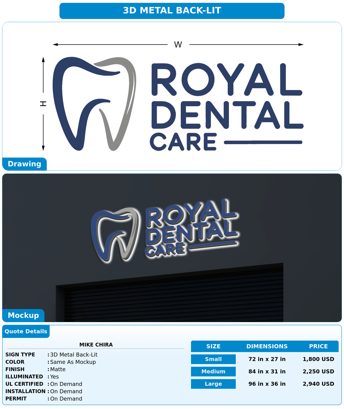 CUSTOM MOCKUP SIGN FOR Mike Chira