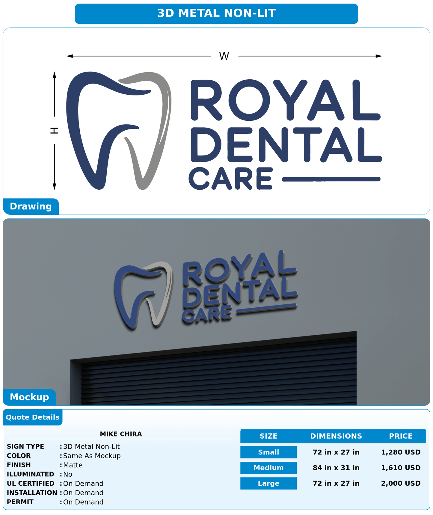 CUSTOM MOCKUP SIGN FOR Mike Chira