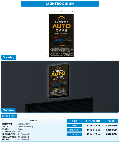 CUSTOM MOCKUP SIGN FOR Lterre
