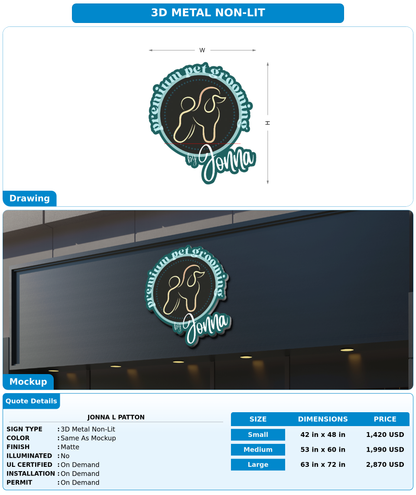 CUSTOM MOCKUP SIGN FOR Jonna L Patton