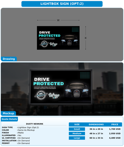 CUSTOM MOCKUP SIGN FOR Dusty Newkirk