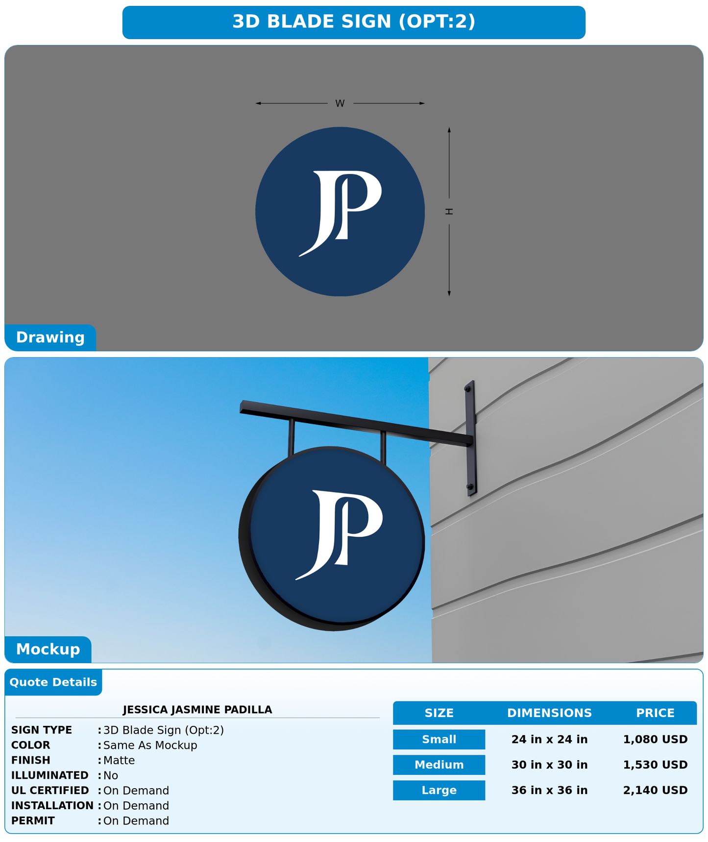 CUSTOM MOCKUP SIGN FOR Jessica Jasmine Padilla