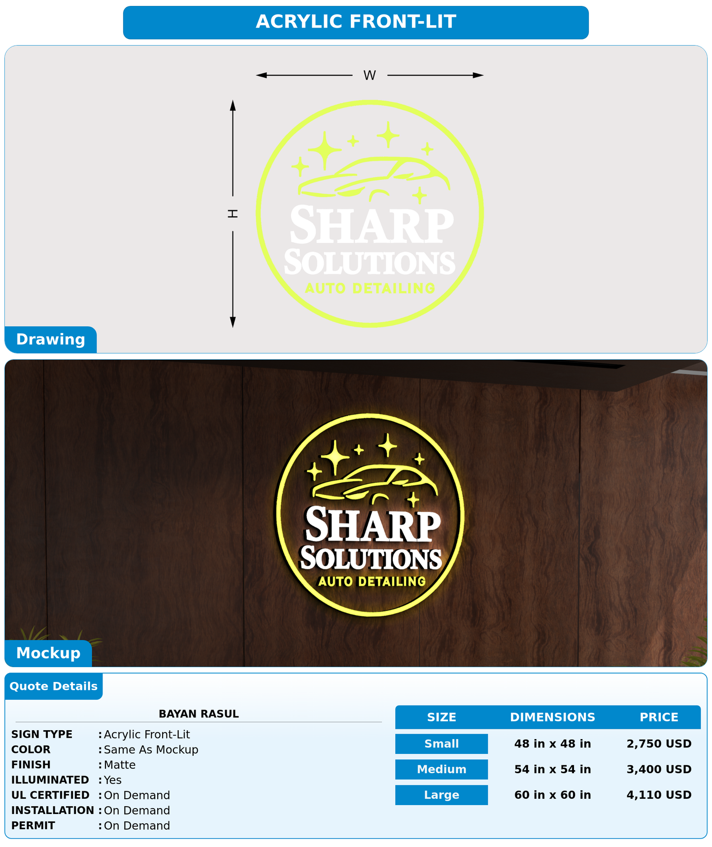 CUSTOM MOCKUP SIGN FOR Bayan Rasul