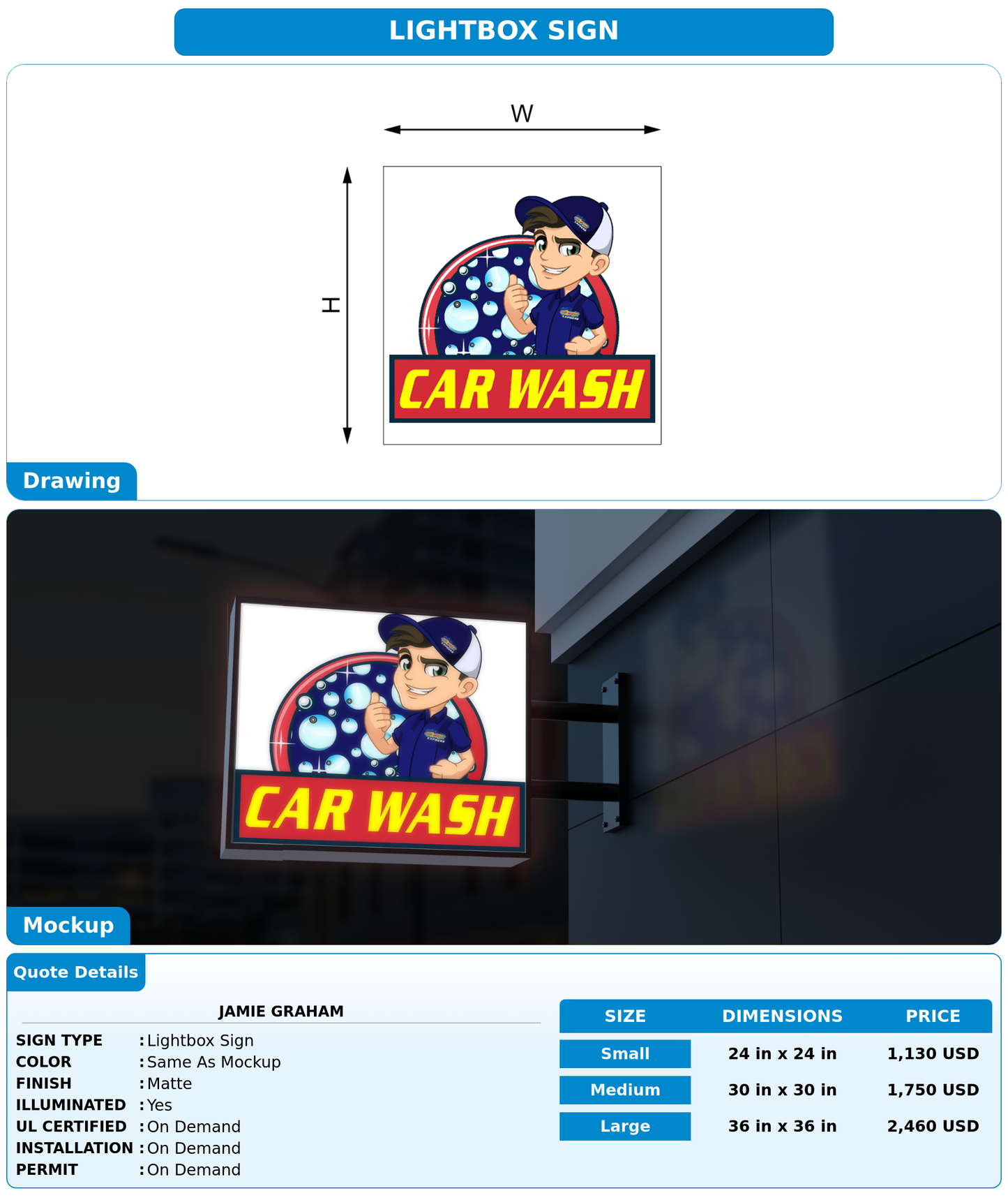 CUSTOM MOCKUP SIGN FOR Jamie Graham
