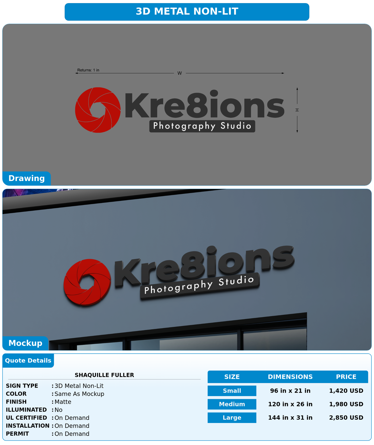CUSTOM MOCKUP SIGN FOR Shaquille Fuller