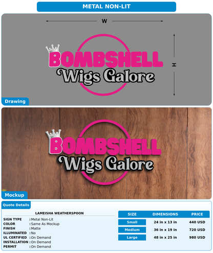 CUSTOM MOCKUP SIGN FOR Lameisha Weatherspoon