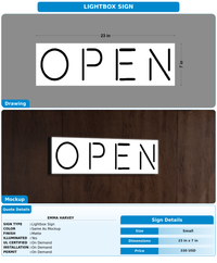 CUSTOM MOCKUP SIGN FOR Emma Harvey
