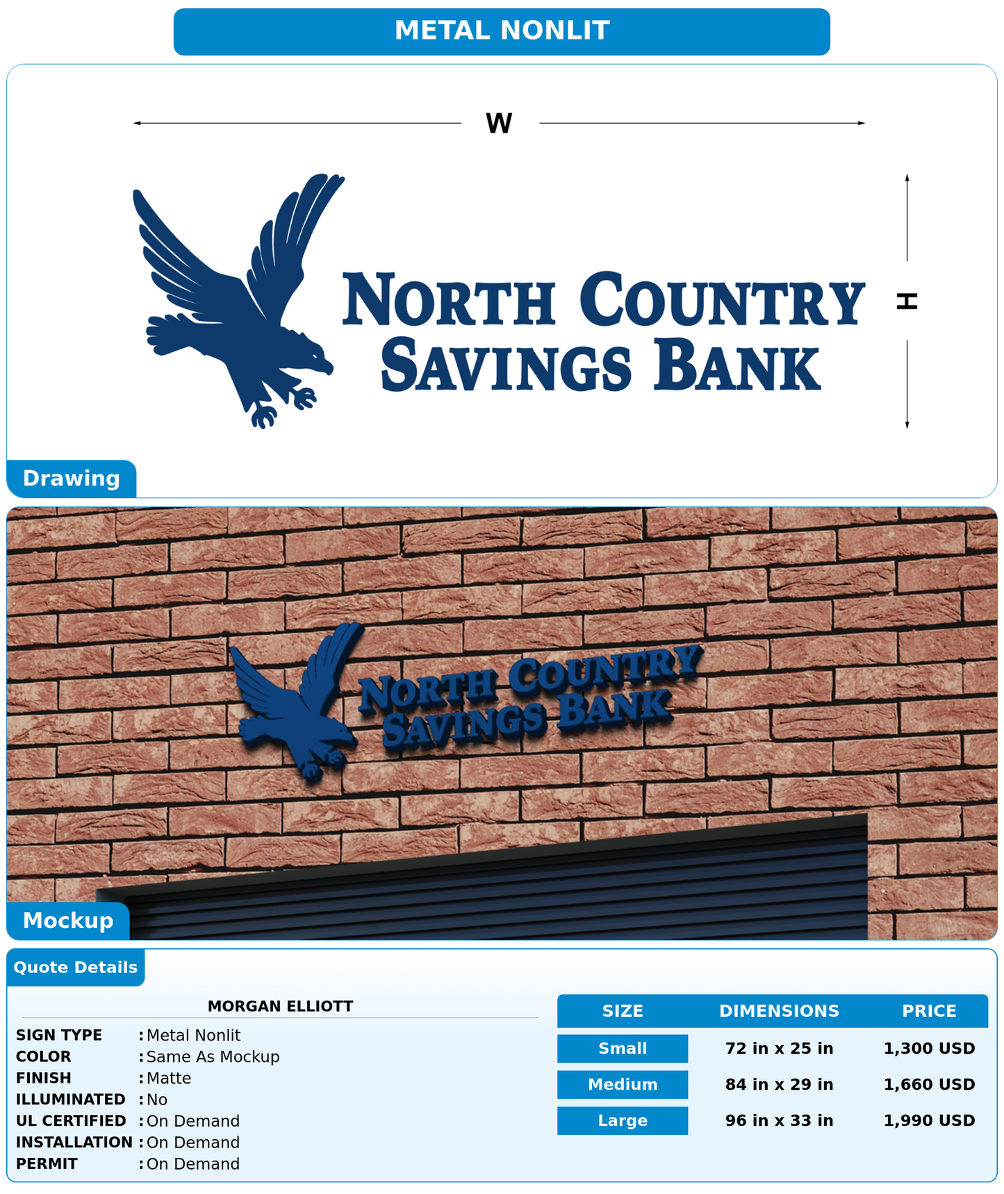 CUSTOM MOCKUP SIGN FOR Morgan Elliott