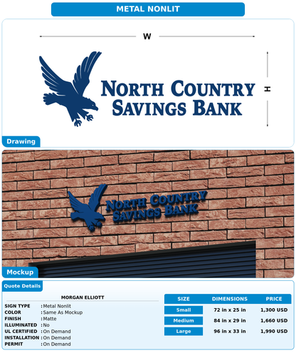 CUSTOM MOCKUP SIGN FOR Morgan Elliott