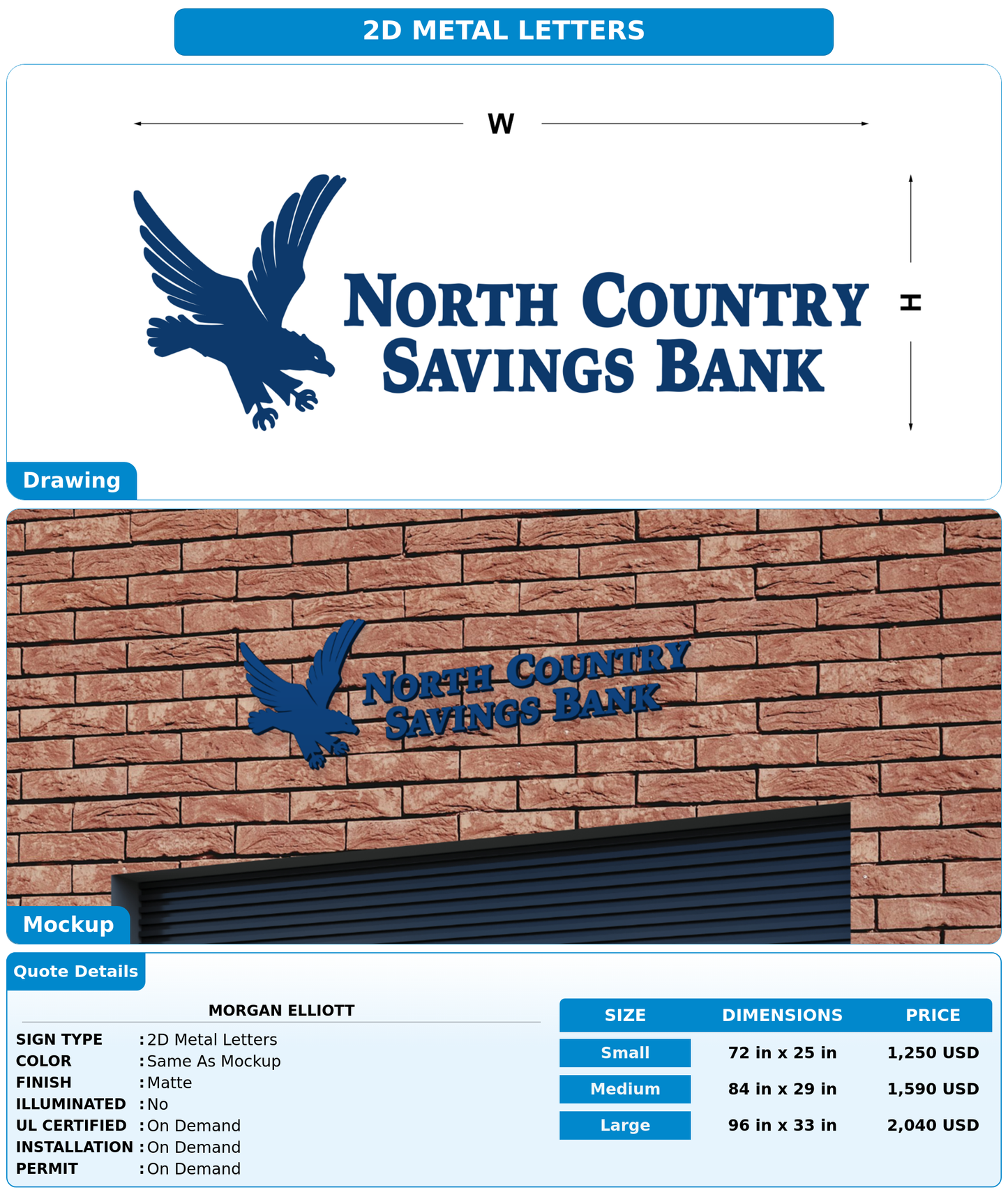 CUSTOM MOCKUP SIGN FOR Morgan Elliott