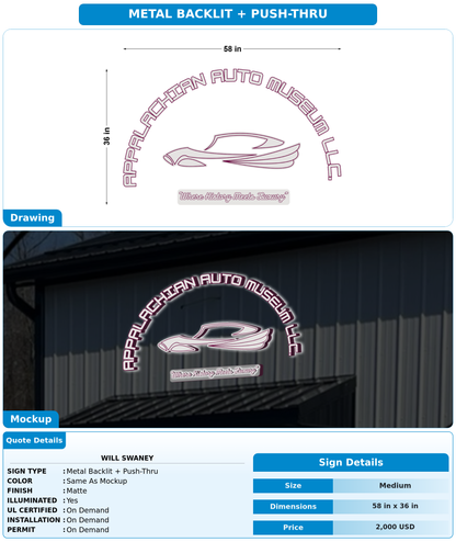 CUSTOM MOCKUP SIGN FOR Will Swaney