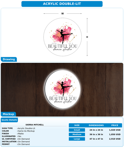 CUSTOM MOCKUP SIGN FOR Sierra Mitchell