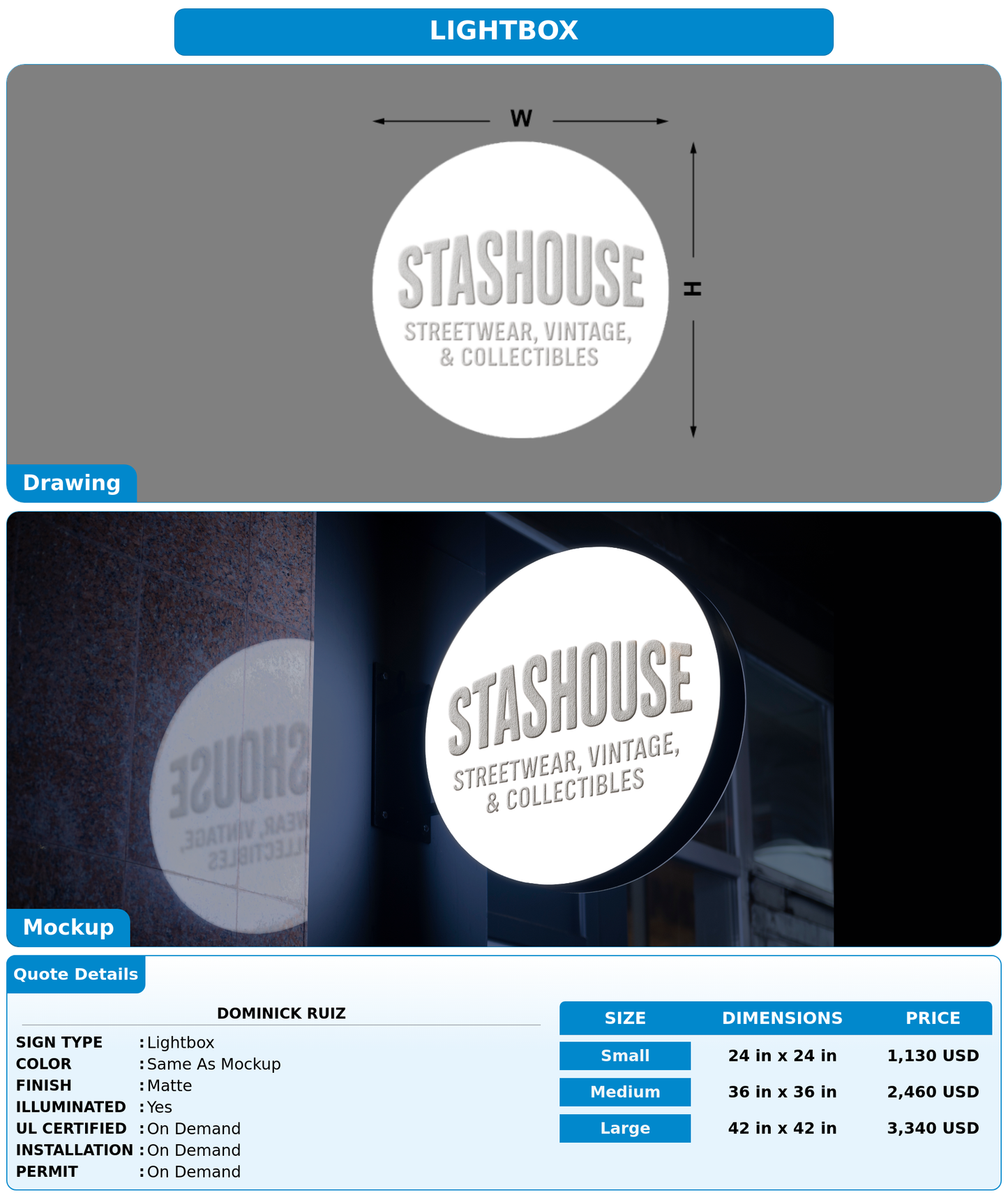 CUSTOM MOCKUP SIGN FOR Dominick Ruiz
