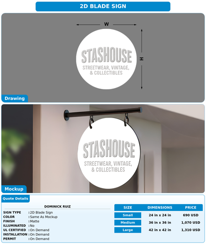 CUSTOM MOCKUP SIGN FOR Dominick Ruiz