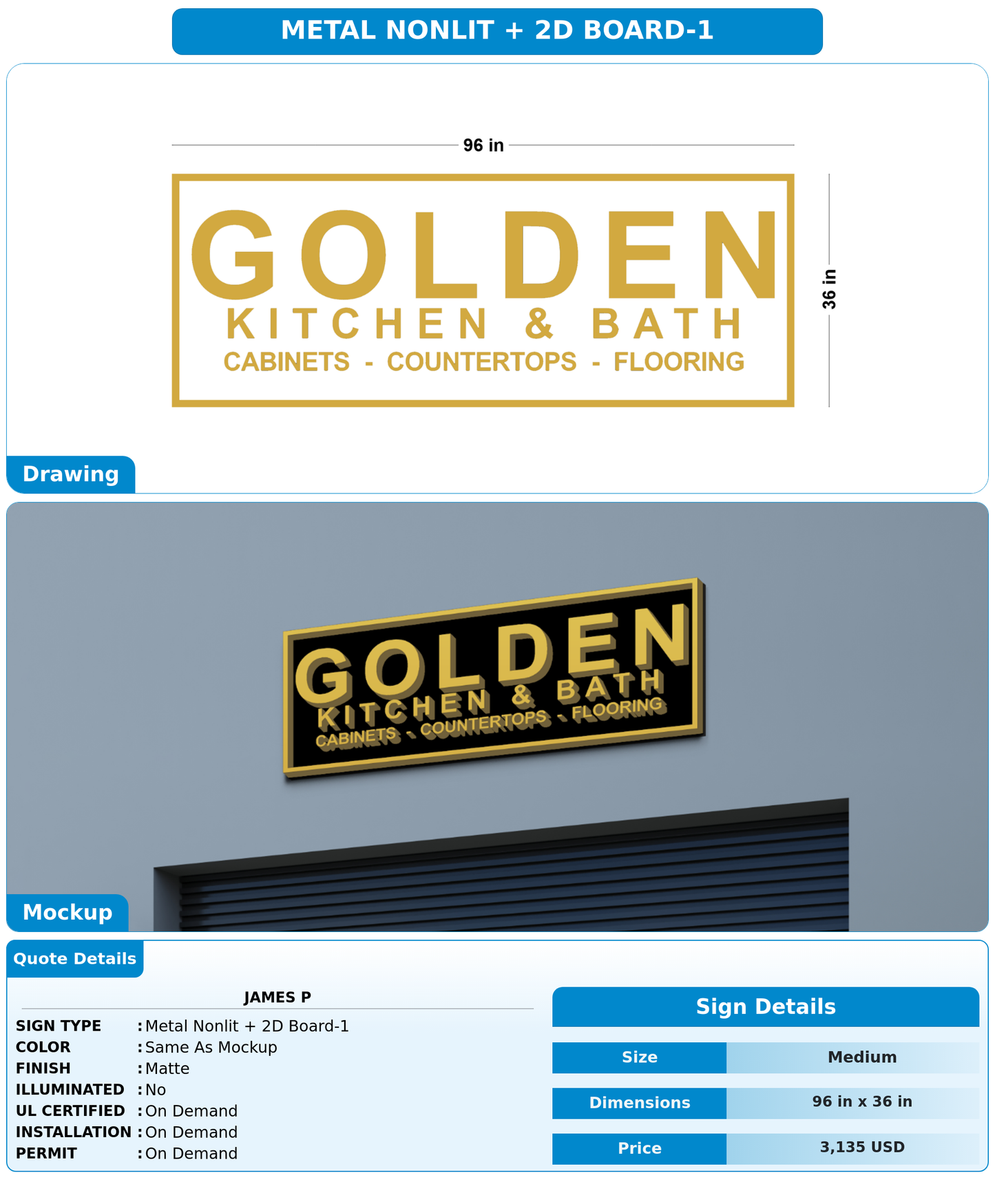 CUSTOM MOCKUP SIGN FOR James P