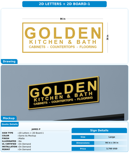CUSTOM MOCKUP SIGN FOR James P