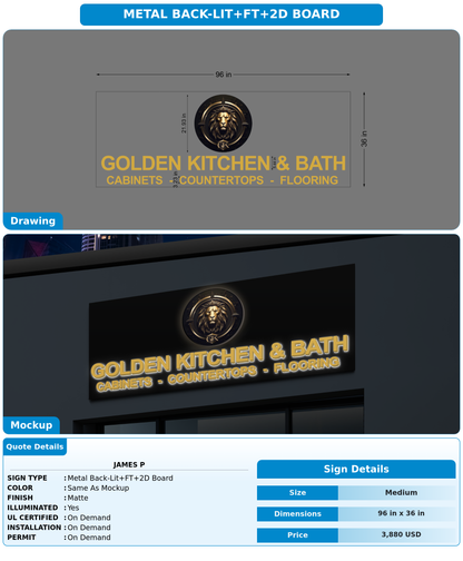CUSTOM MOCKUP SIGN FOR James P