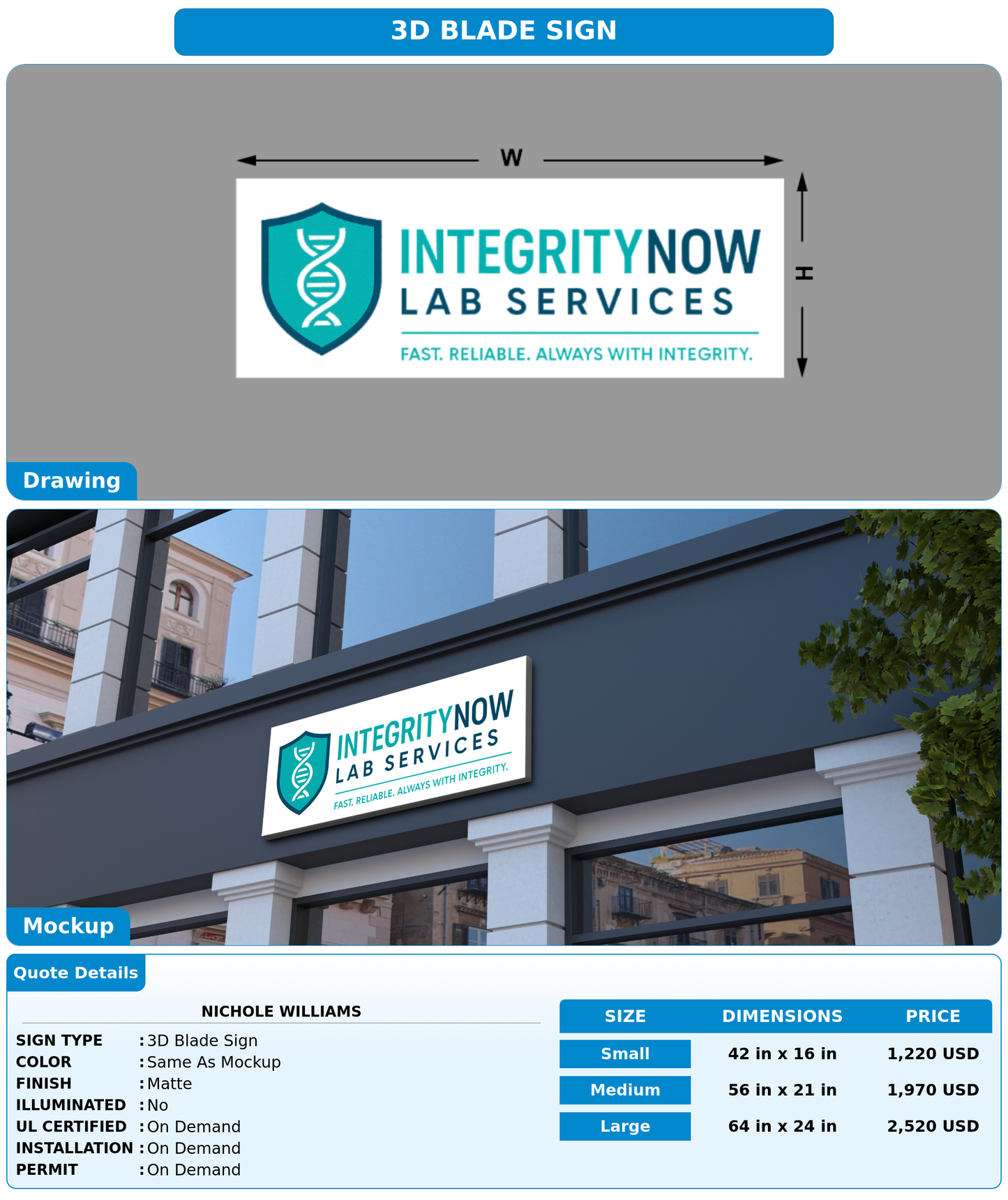 CUSTOM MOCKUP SIGN FOR Nichole Williams