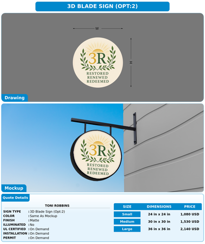CUSTOM MOCKUP SIGN FOR Toni Robbins