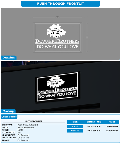 CUSTOM MOCKUP SIGN FOR Nicole Downer