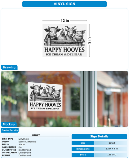 CUSTOM MOCKUP SIGN FOR Hailey