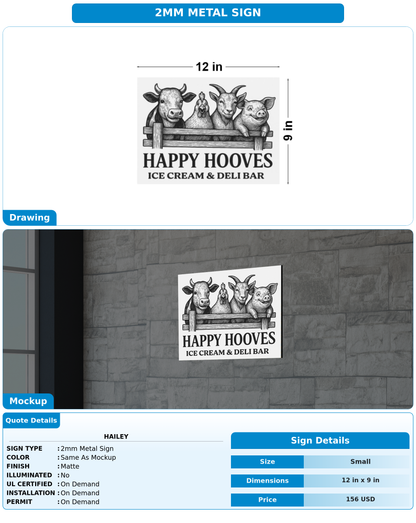 CUSTOM MOCKUP SIGN FOR Hailey