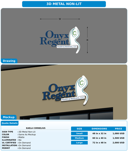 CUSTOM MOCKUP SIGN FOR Kaela Cornelius