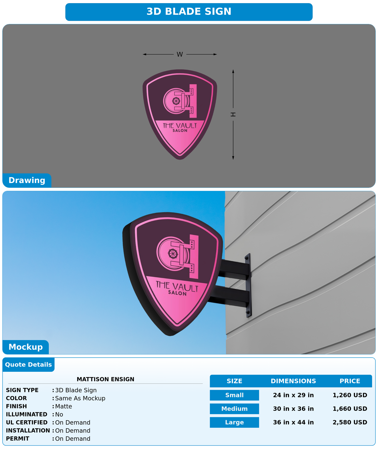 CUSTOM MOCKUP SIGN FOR Mattison Ensign
