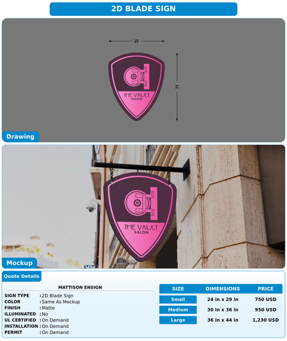 CUSTOM MOCKUP SIGN FOR Mattison Ensign