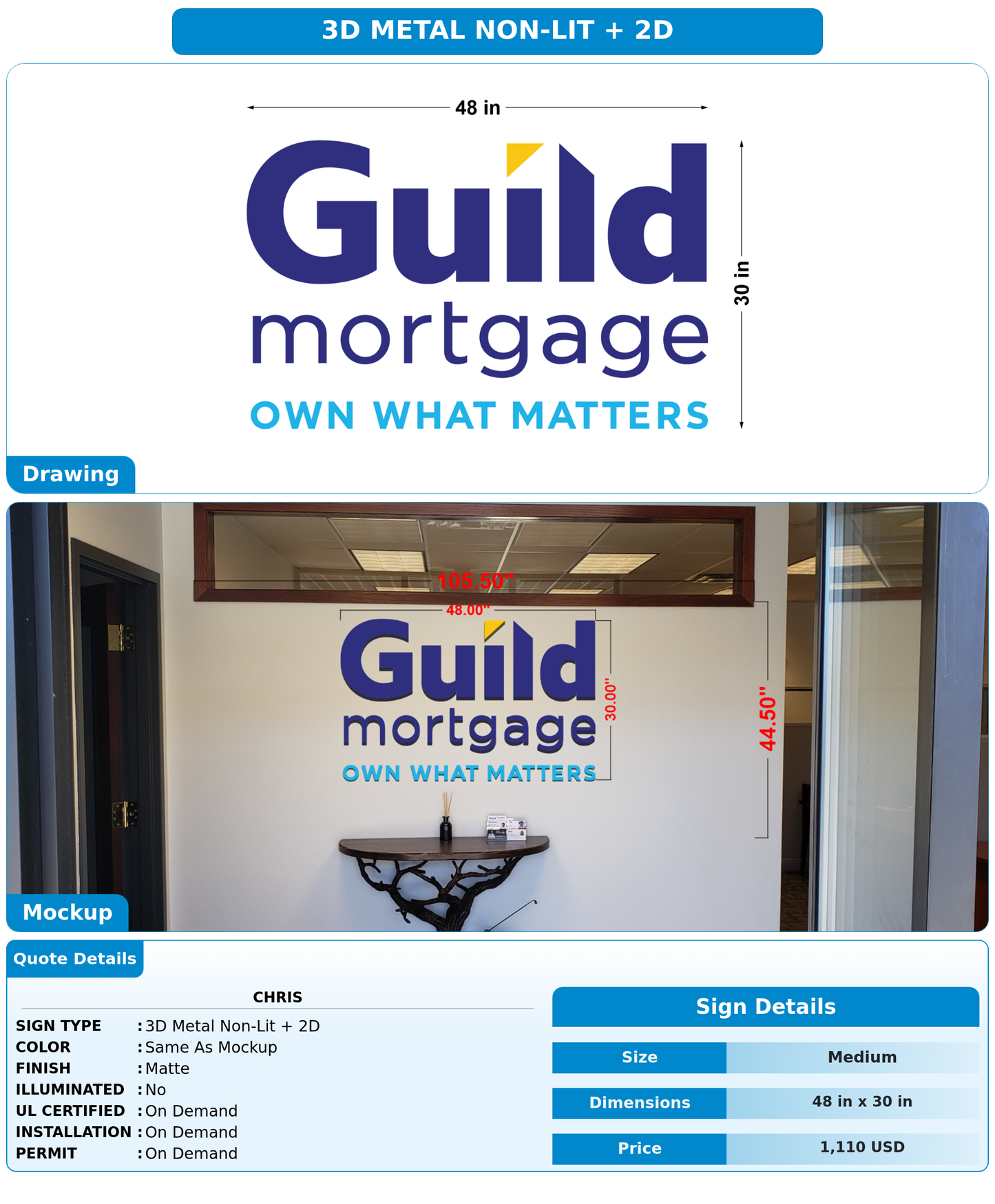 CUSTOM MOCKUP SIGN FOR chris