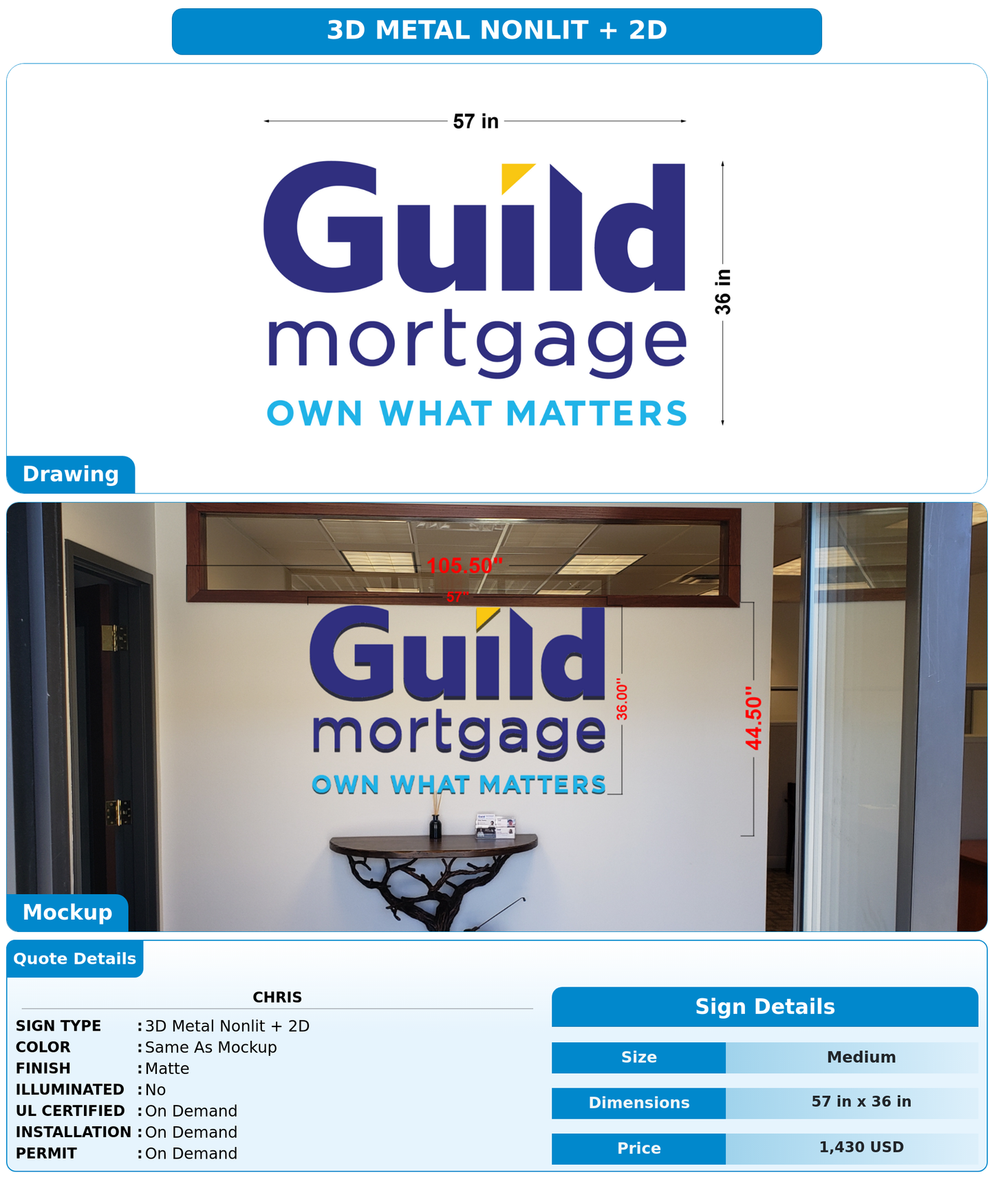 CUSTOM MOCKUP SIGN FOR chris