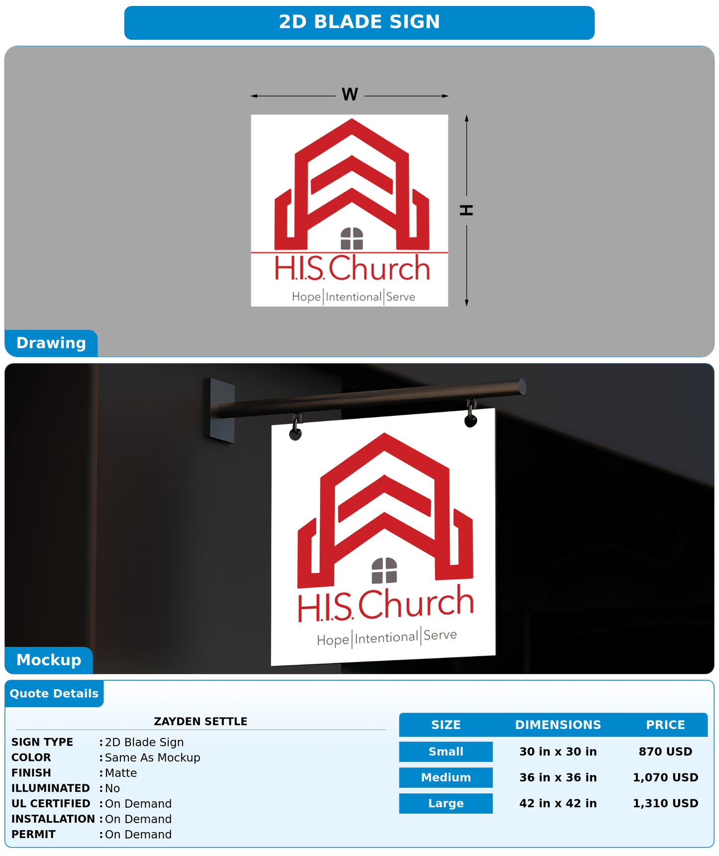 CUSTOM MOCKUP SIGN FOR Zayden Settle