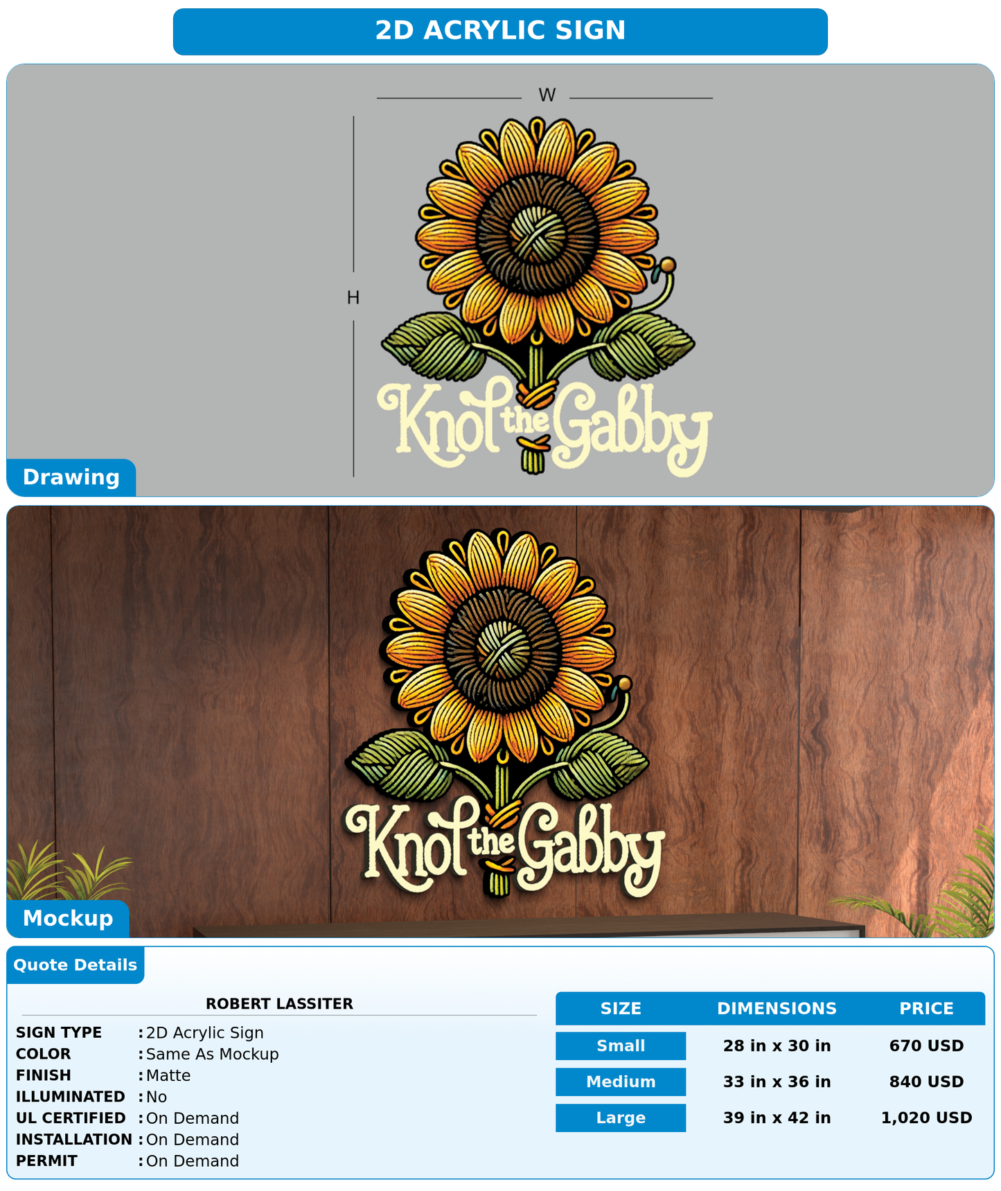 CUSTOM MOCKUP SIGN FOR Robert Lassiter