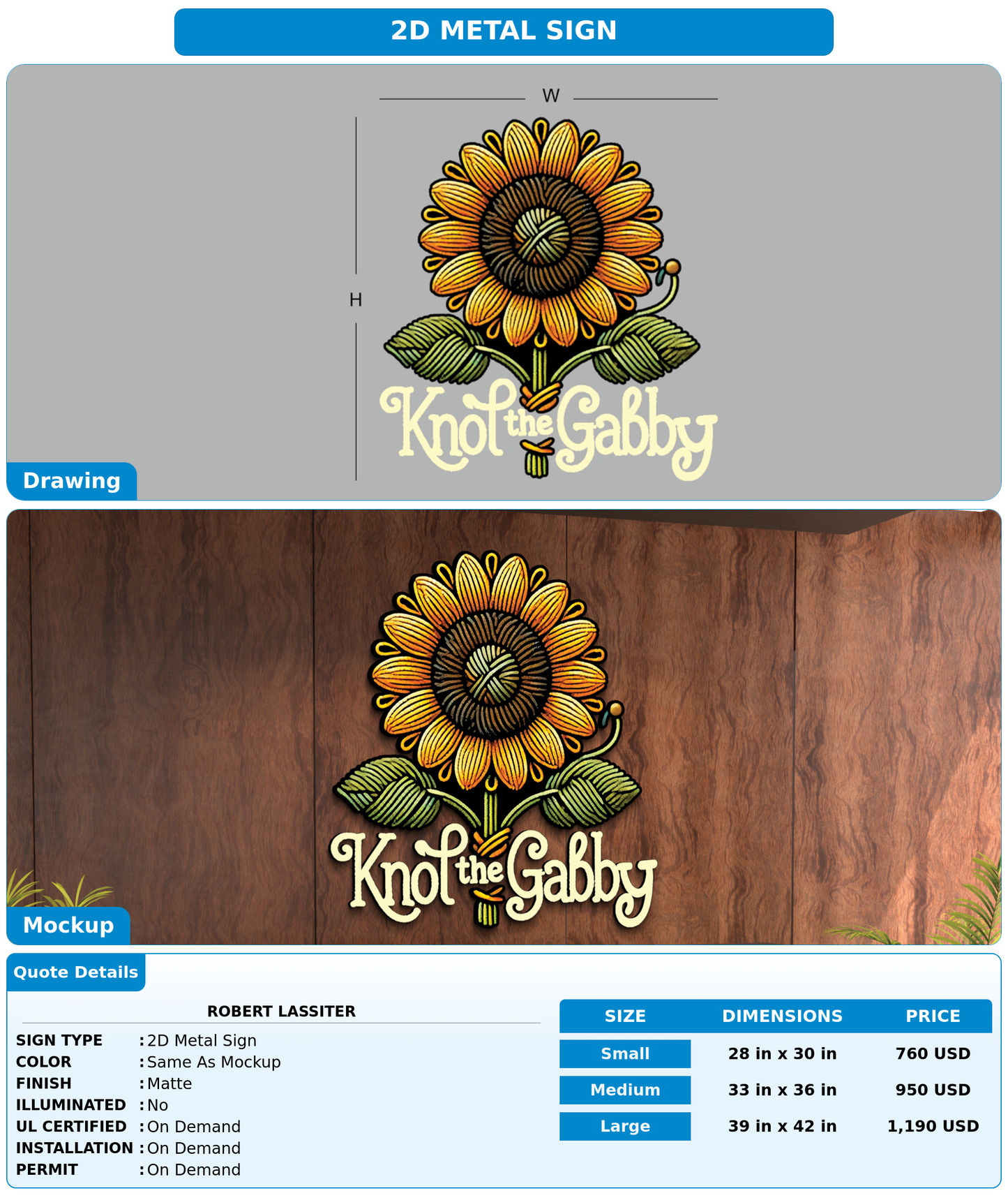 CUSTOM MOCKUP SIGN FOR Robert Lassiter