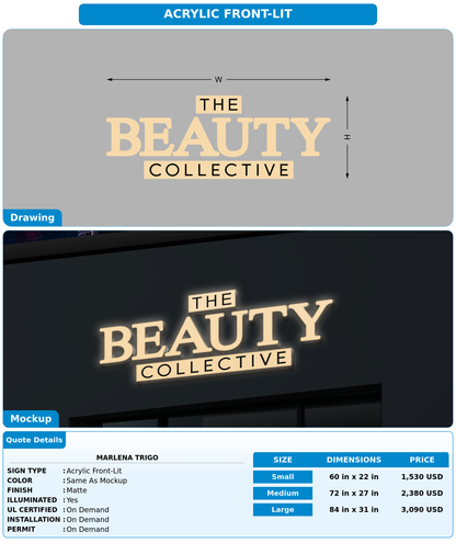 CUSTOM MOCKUP SIGN FOR Marlena Trigo