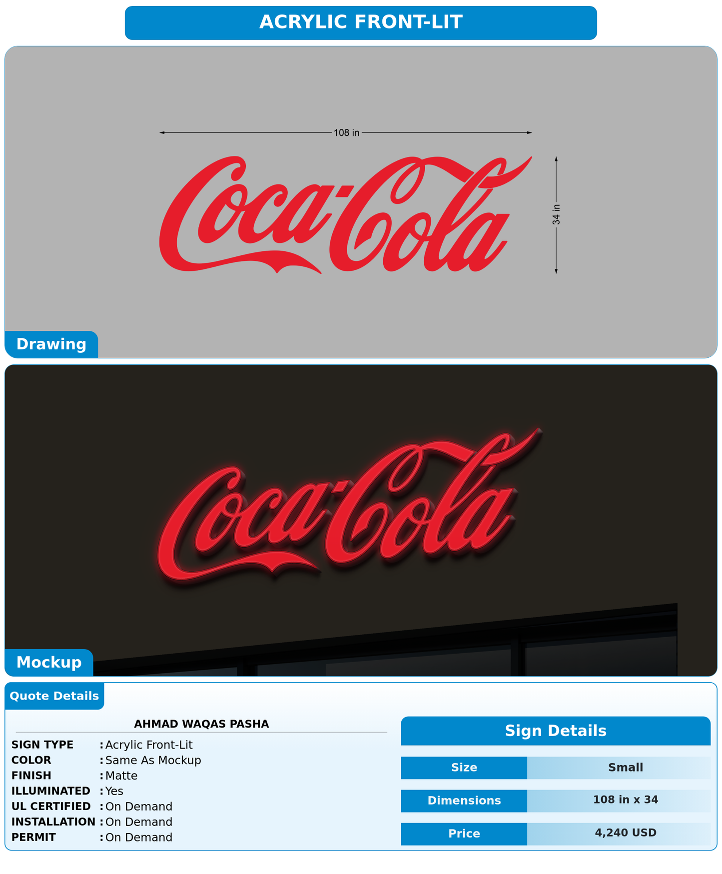 CUSTOM MOCKUP SIGN FOR Ahmad Waqas Pasha