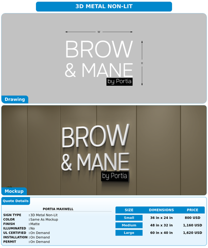 CUSTOM MOCKUP SIGN FOR Portia  Maxwell