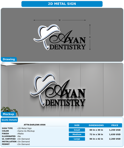 CUSTOM MOCKUP SIGN FOR Attn:Darlenn Ayan