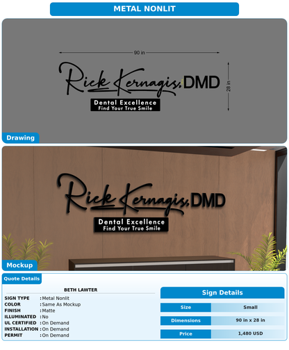 CUSTOM MOCKUP SIGN FOR Beth Lawter