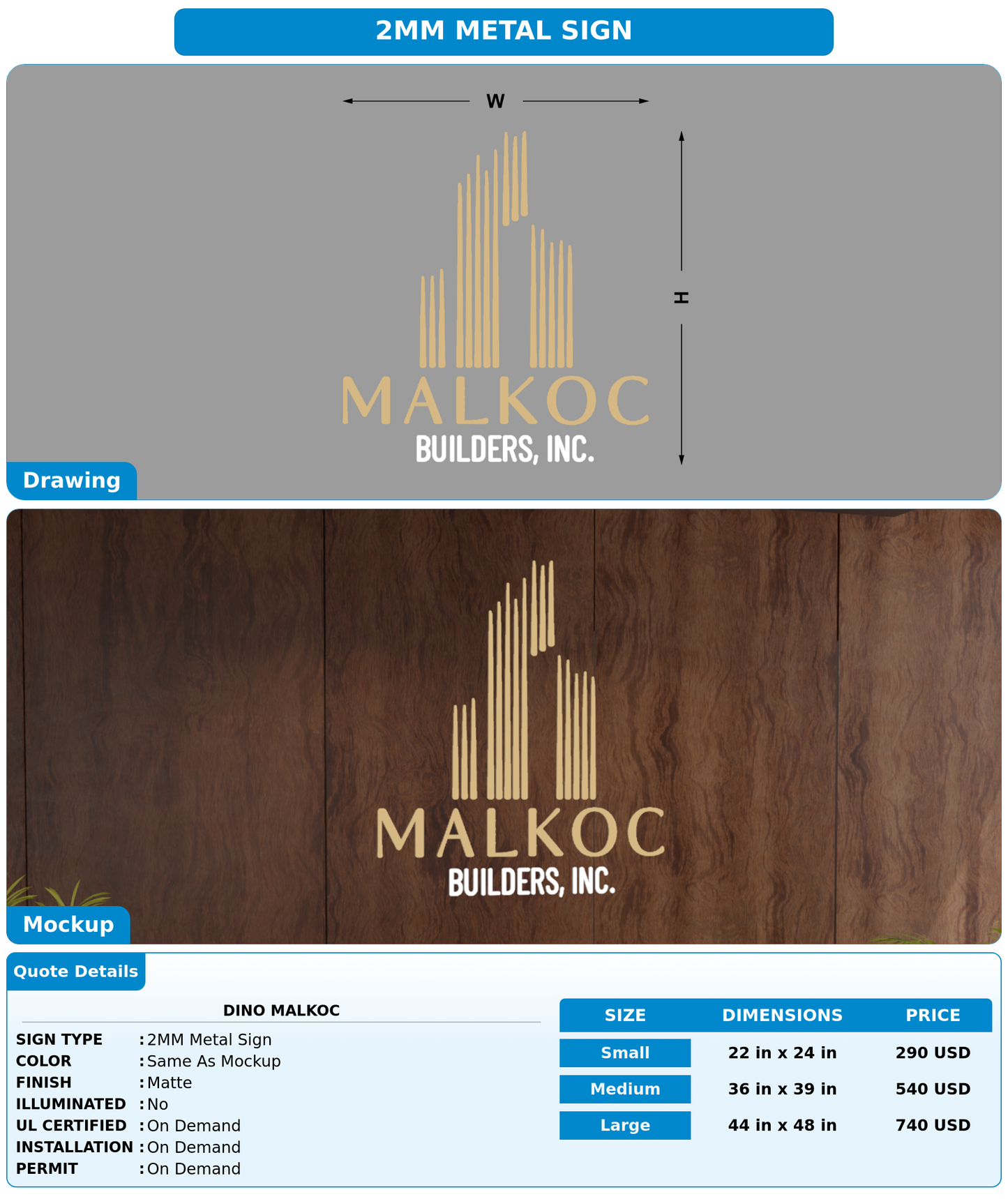 CUSTOM MOCKUP SIGN FOR Dino Malkoc