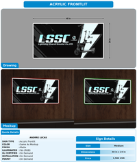 CUSTOM MOCKUP SIGN FOR Andrre Lucas