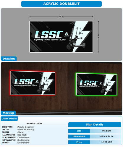 CUSTOM MOCKUP SIGN FOR Andrre Lucas